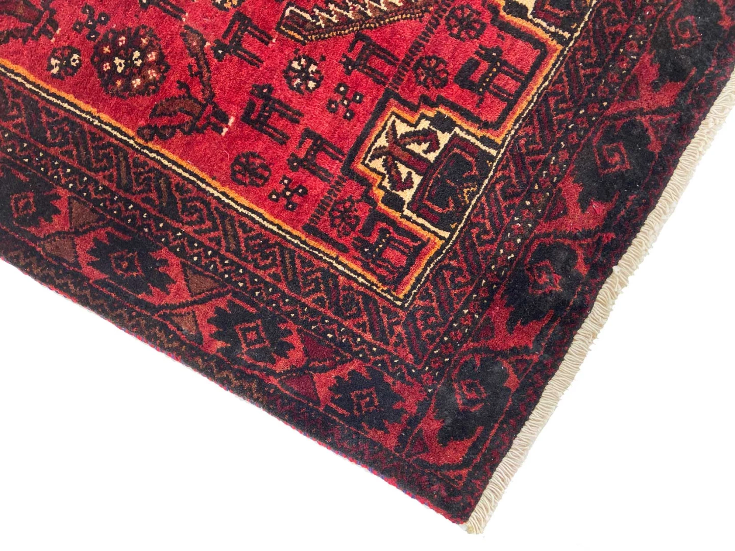 belutsch-orientteppich-194-x-91-cm-handgeknupft-120000-knoten-m-3 Baluch Perserteppich aus Iran, 194 × 91 cm