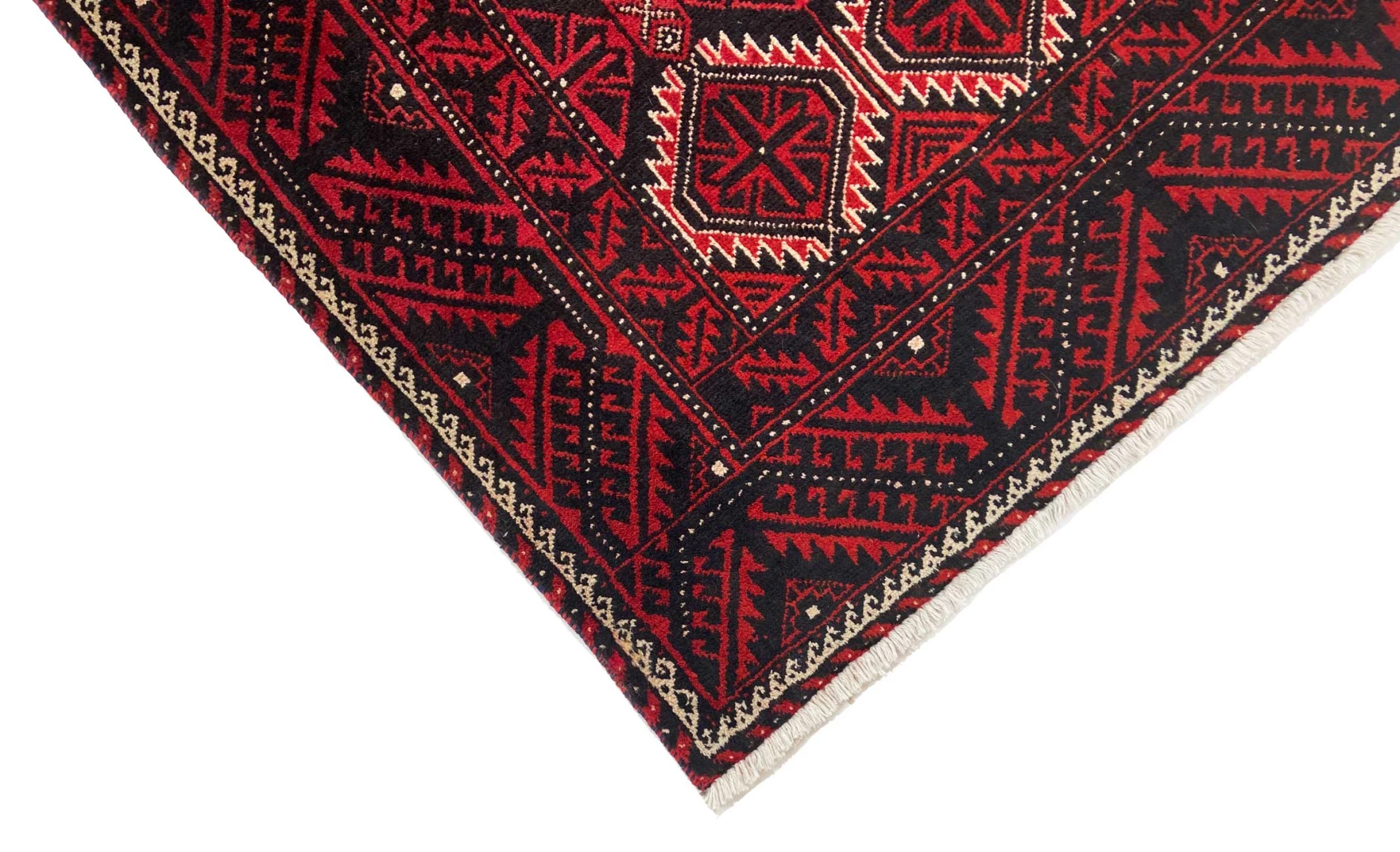 Handgeknüpfter Baluch Perserteppich, 199 × 111 cm, Wolle