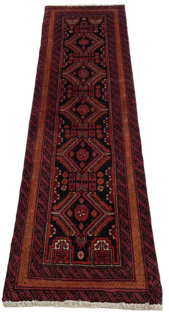 Handgeknüpfter Baluch Orientteppich, 205 × 58 cm, Wolle