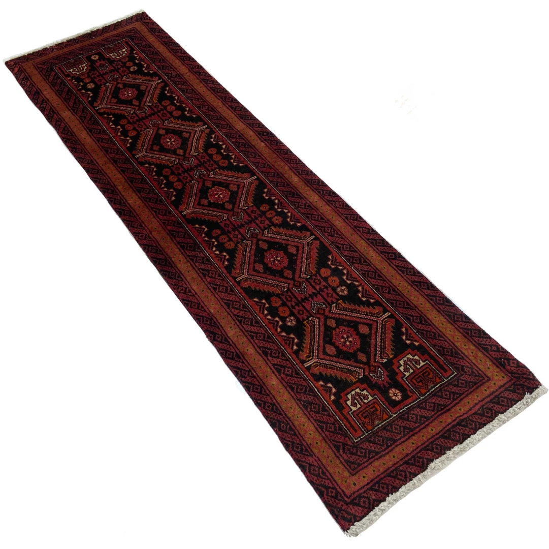 Handgeknüpfter Baluch Orientteppich, 205 × 58 cm, Wolle