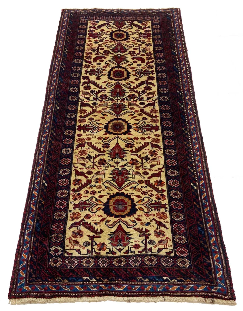 orientteppich-belutsch-217-x-93-cm-120000-knoten-handgeknupft-1 Handgeknüpfter Baluch Perserteppich, 217 × 93 cm, Wolle