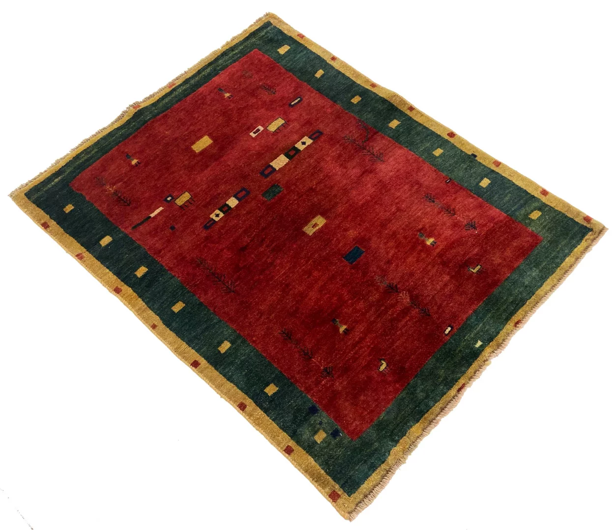 gabbeh-teppich-129-x-100-cm-50000-knoten-m-handgeknupft-2 Gabbeh Perserteppich 129 × 100 cm aus Wolle, handgeknüpft