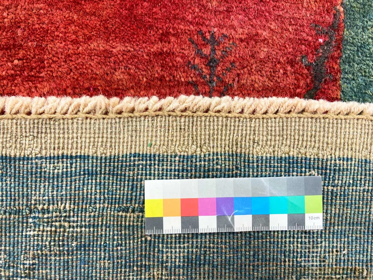 gabbeh-teppich-129-x-100-cm-50000-knoten-m-handgeknupft-4 Gabbeh Perserteppich 129 × 100 cm aus Wolle, handgeknüpft