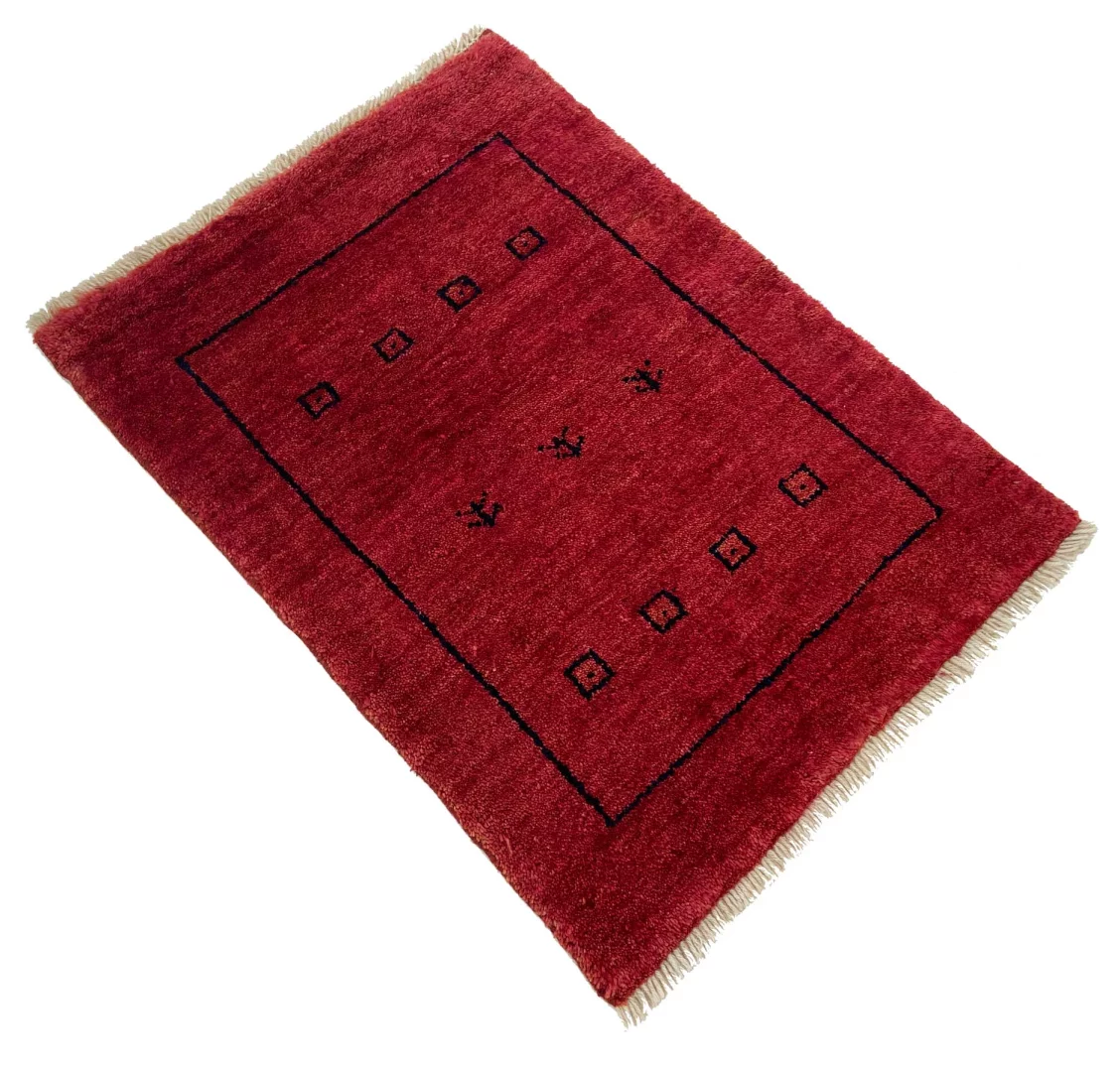 gabbeh-teppich-85-x-62-cm-50000-180000-knoten-handgeknupft-2 Gabbeh Perserteppich 85 × 62 cm aus Wolle, handgeknüpft