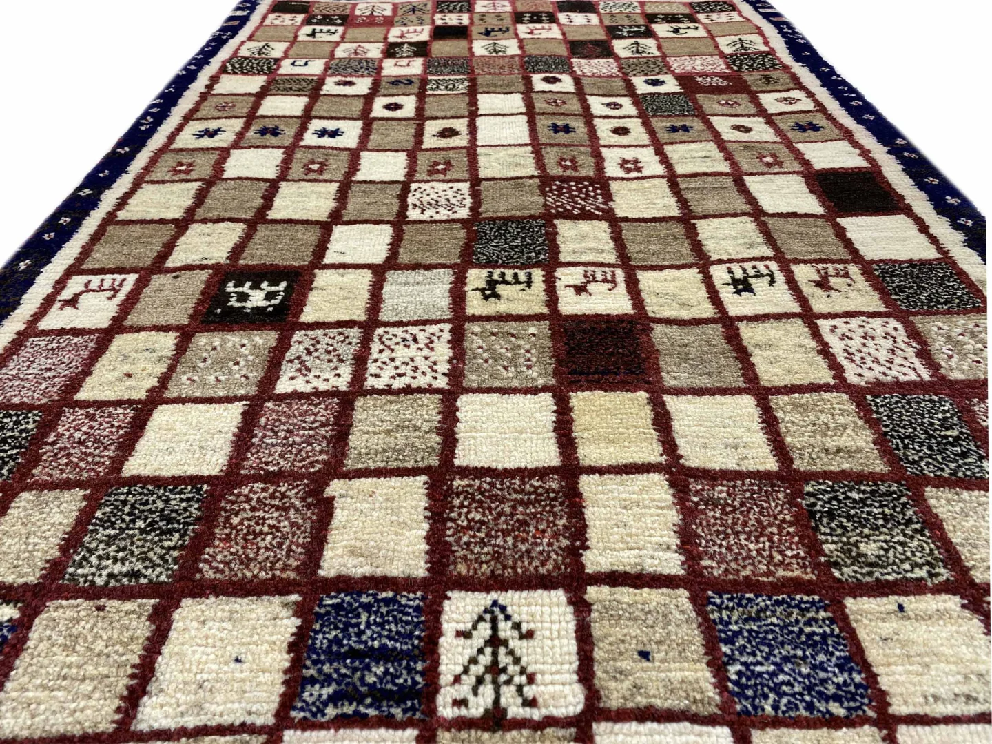 gabbeh-shuli-154-x-97-cm-handgeknupft-kunstwerk-aus-iran-3 Gabbeh Perserteppich 154 × 97 cm aus Wolle, handgeknüpft