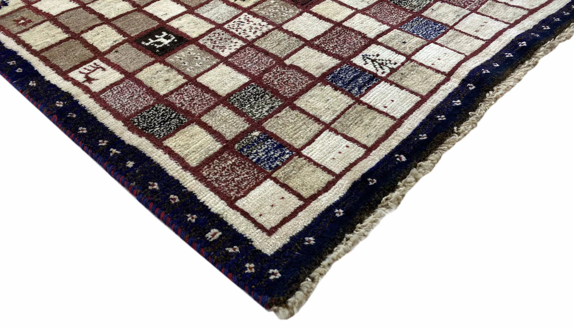 gabbeh-shuli-154-x-97-cm-handgeknupft-kunstwerk-aus-iran-4 Gabbeh Perserteppich 154 × 97 cm aus Wolle, handgeknüpft
