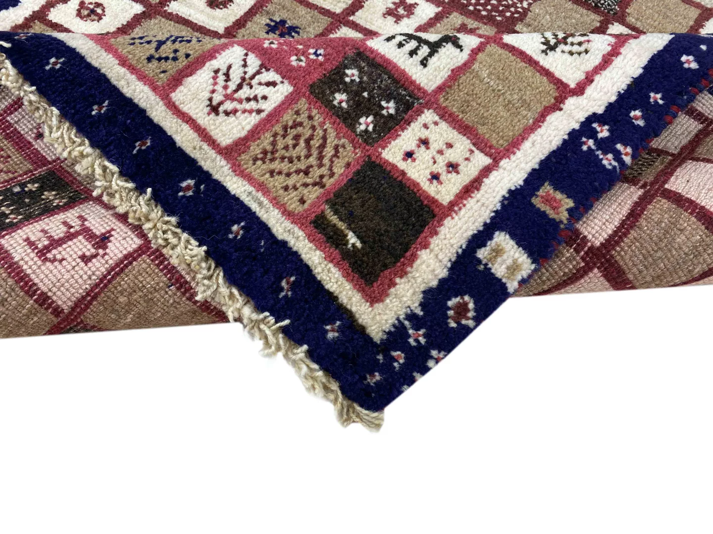 gabbeh-shuli-154-x-97-cm-handgeknupft-kunstwerk-aus-iran-5 Gabbeh Perserteppich 154 × 97 cm aus Wolle, handgeknüpft