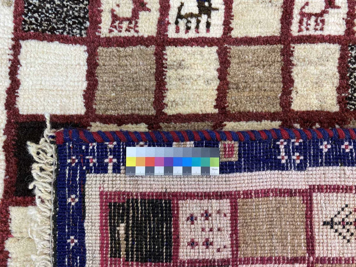 gabbeh-shuli-154-x-97-cm-handgeknupft-kunstwerk-aus-iran-6 Gabbeh Perserteppich 154 × 97 cm aus Wolle, handgeknüpft