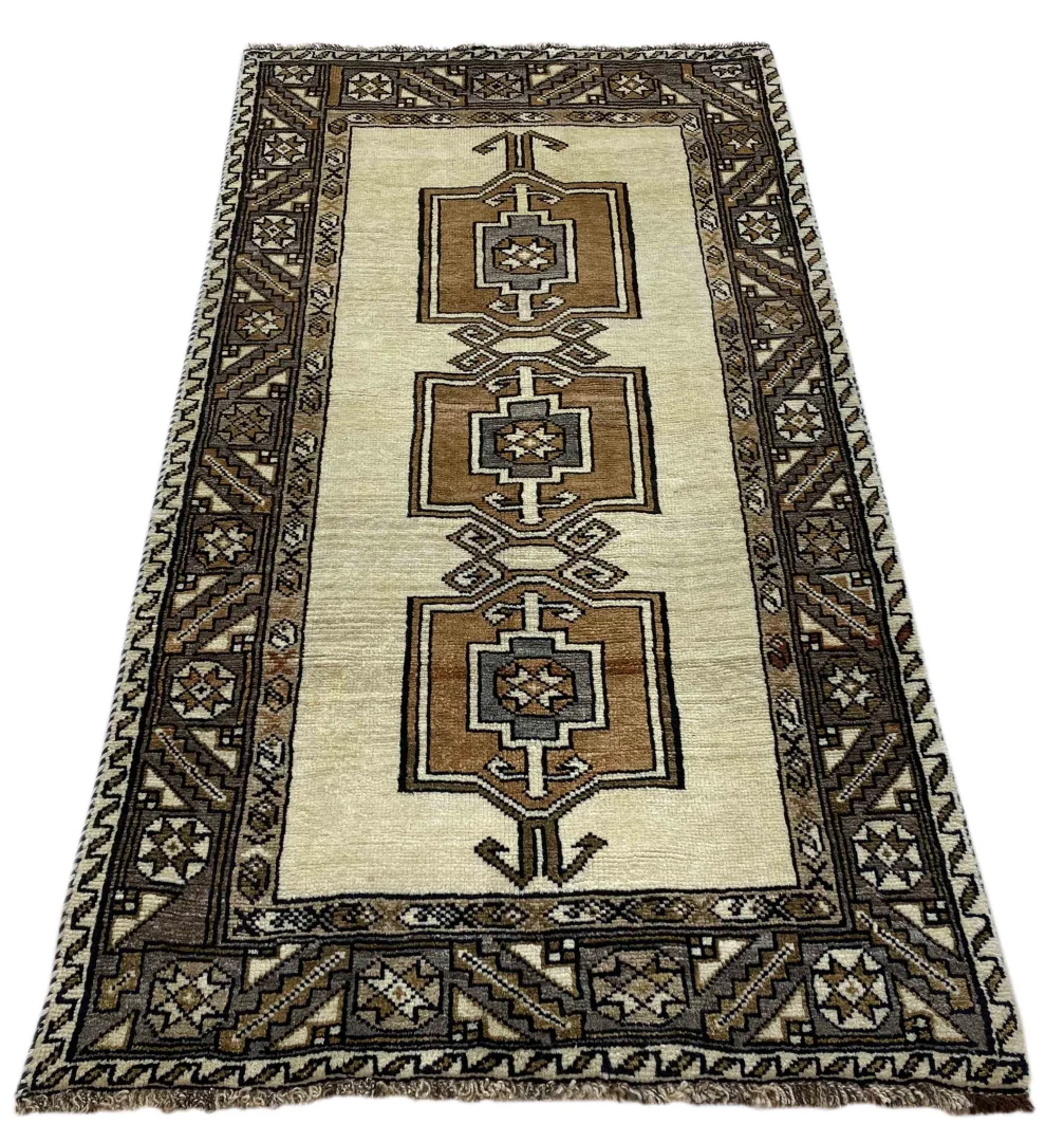 gabbeh-shuli-192-x-101-cm-handgeknupft-rot-beige-muster-perserteppich-1 Gabbeh Perserteppich aus Iran, 192 × 101 cm
