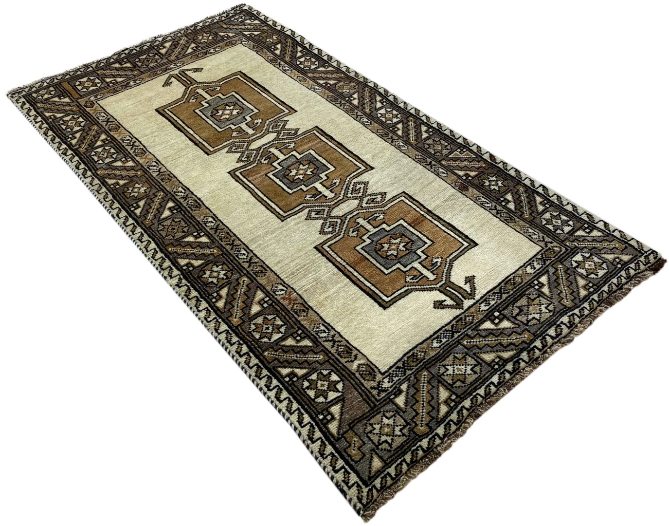 gabbeh-shuli-192-x-101-cm-handgeknupft-rot-beige-muster-perserteppich-2 Gabbeh Perserteppich aus Iran, 192 × 101 cm