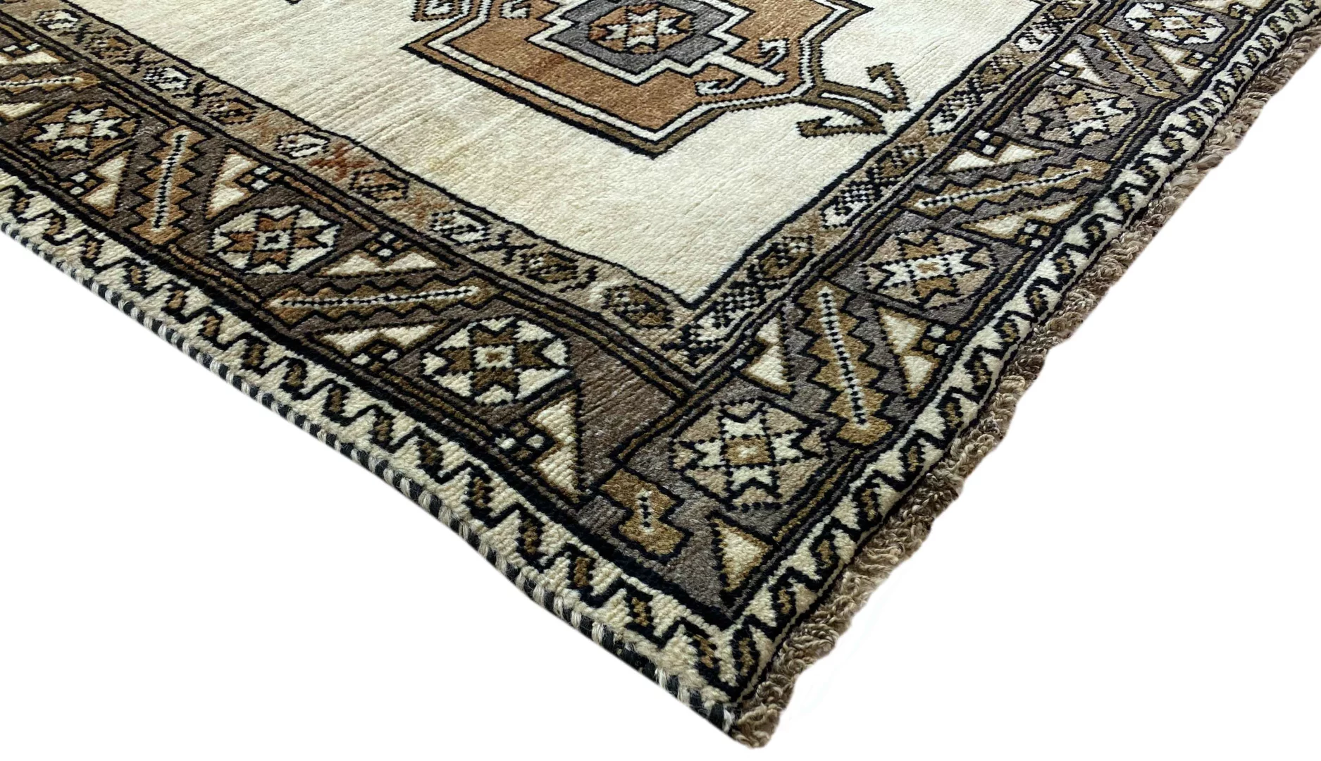 gabbeh-shuli-192-x-101-cm-handgeknupft-rot-beige-muster-perserteppich-3 Gabbeh Perserteppich aus Iran, 192 × 101 cm