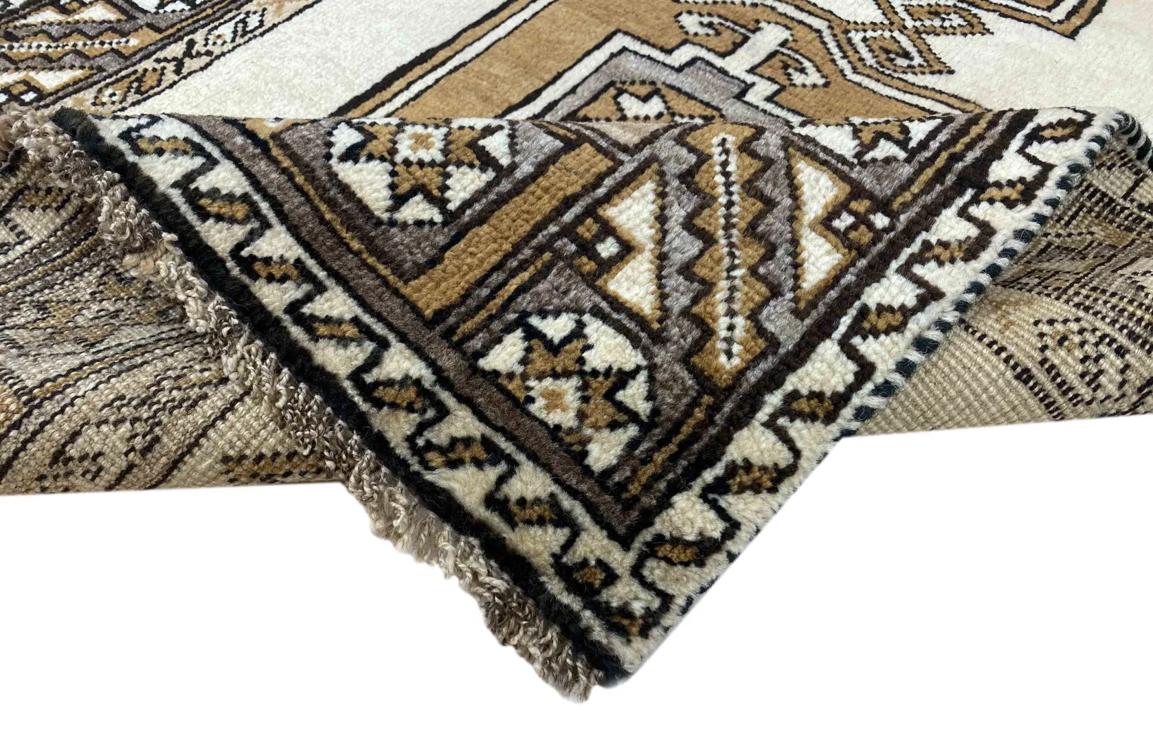 gabbeh-shuli-192-x-101-cm-handgeknupft-rot-beige-muster-perserteppich-6 Gabbeh Perserteppich aus Iran, 192 × 101 cm