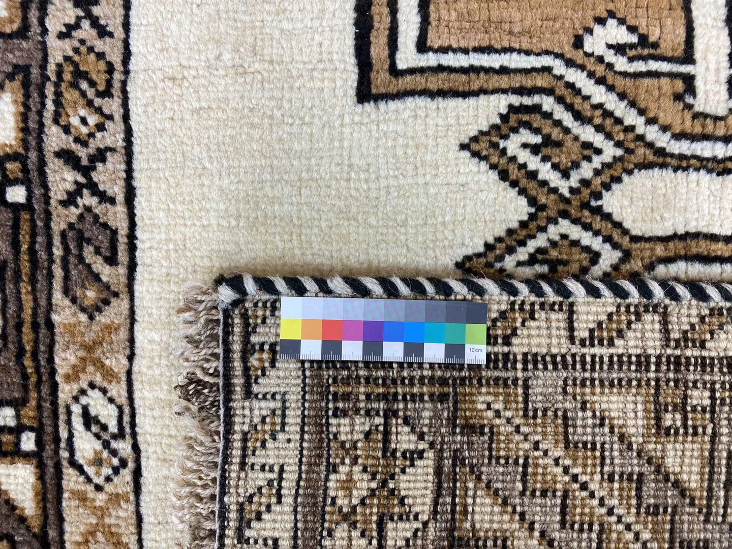 gabbeh-shuli-192-x-101-cm-handgeknupft-rot-beige-muster-perserteppich-7 Gabbeh Perserteppich aus Iran, 192 × 101 cm