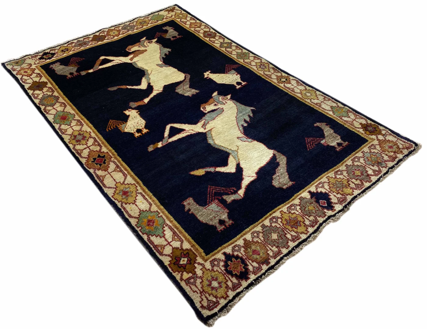 Handgeknüpfter Gabbeh Perserteppich, 197 × 129 cm, Wolle