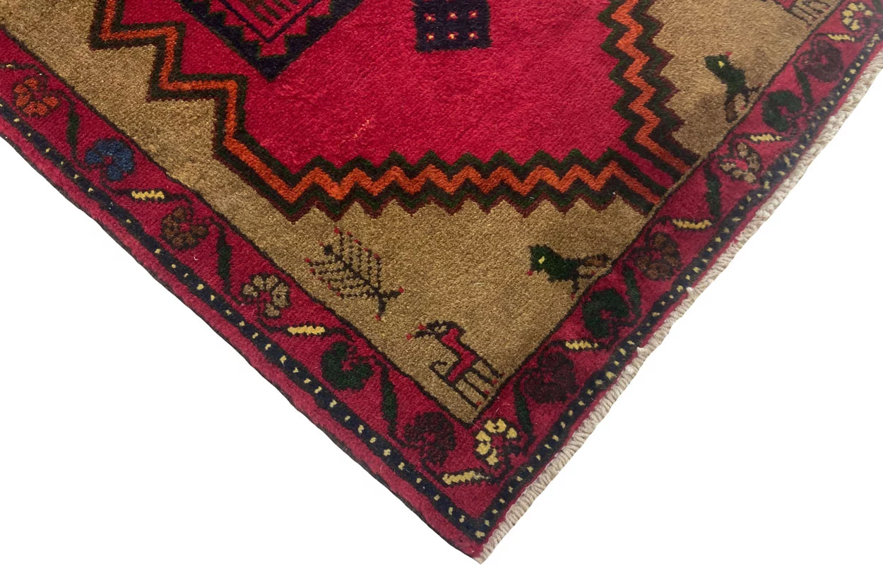 Handgeknüpfter Qashqai Perserteppich, 259 × 68 cm, Wolle