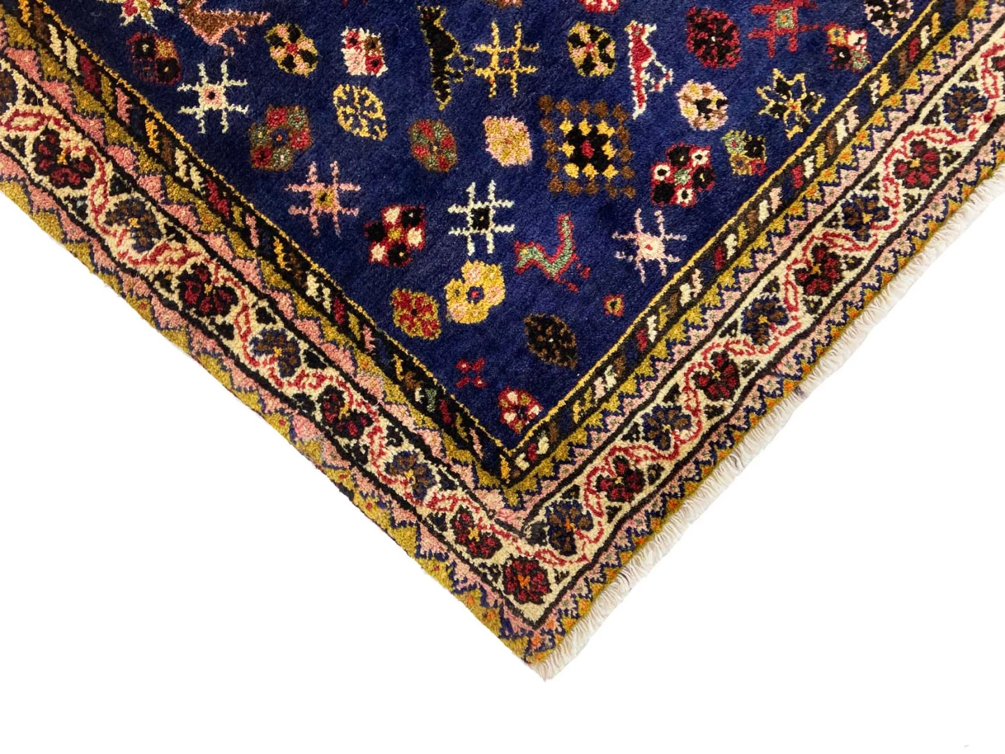 Handgeknüpfter Qashqai Perserteppich, 146 × 99 cm, Wolle