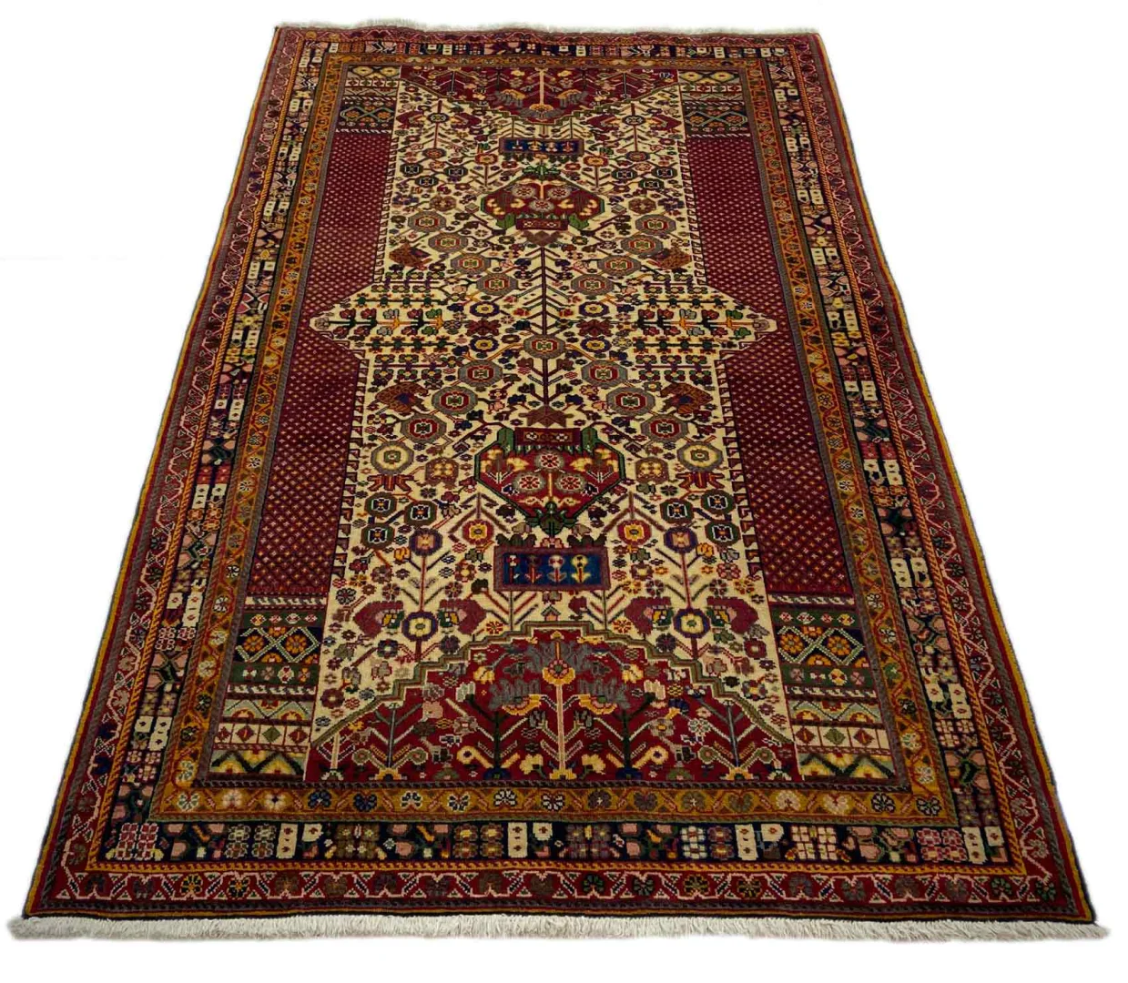 Handgeknüpfter Qashqai Perserteppich 200 × 126 cm