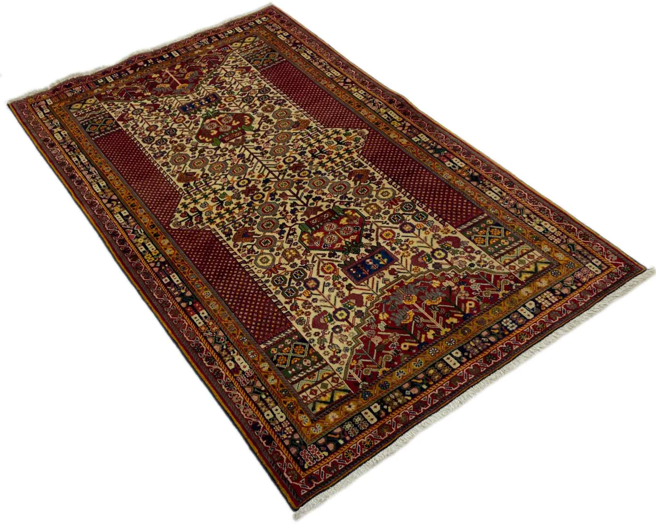 Handgeknüpfter Qashqai Perserteppich 200 × 126 cm
