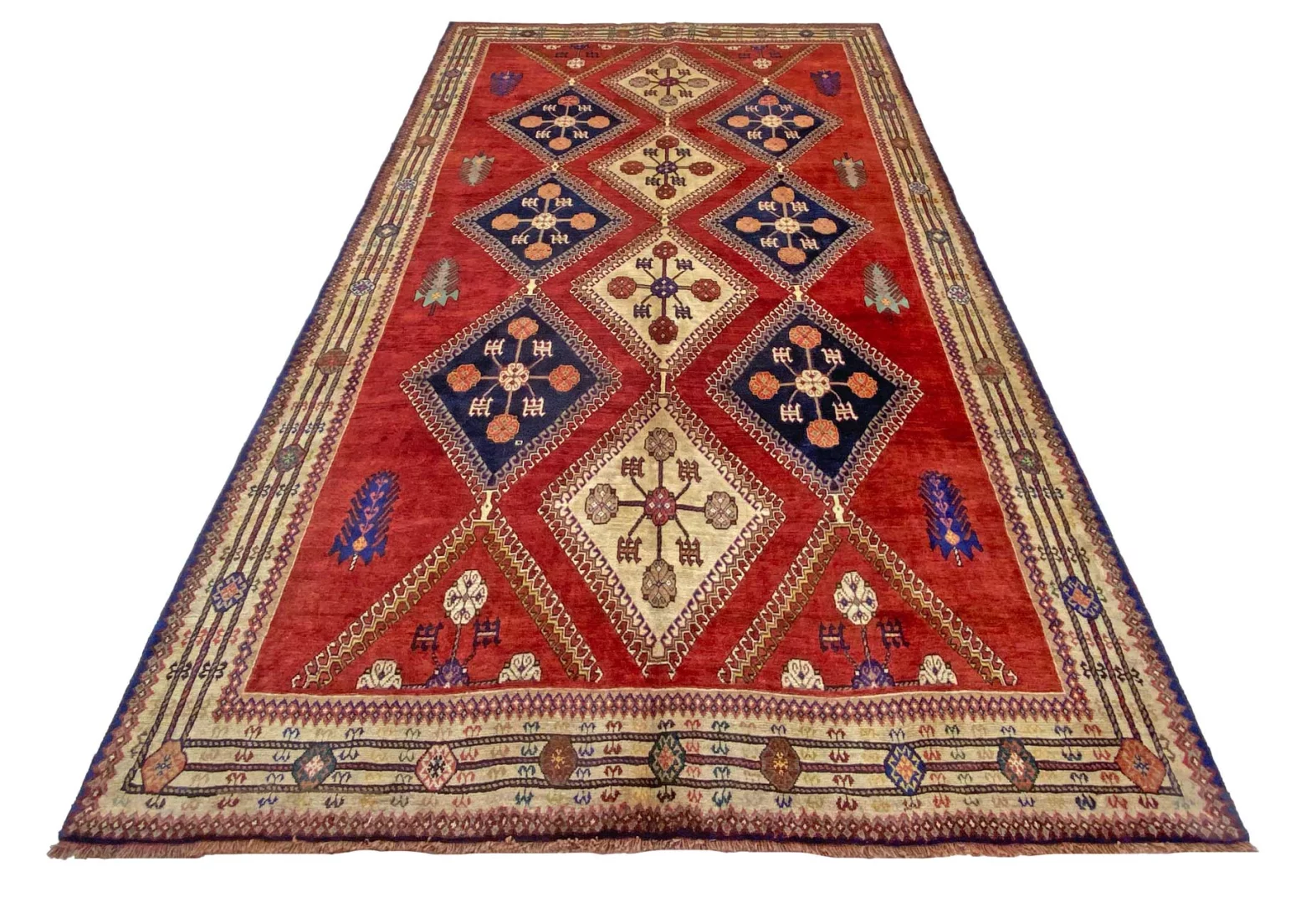 ghashghai-teppich-336-x-201-cm-250000-knoten-handgeknupft-1 Handgeknüpfter Qashqai Perserteppich 336 × 201 cm