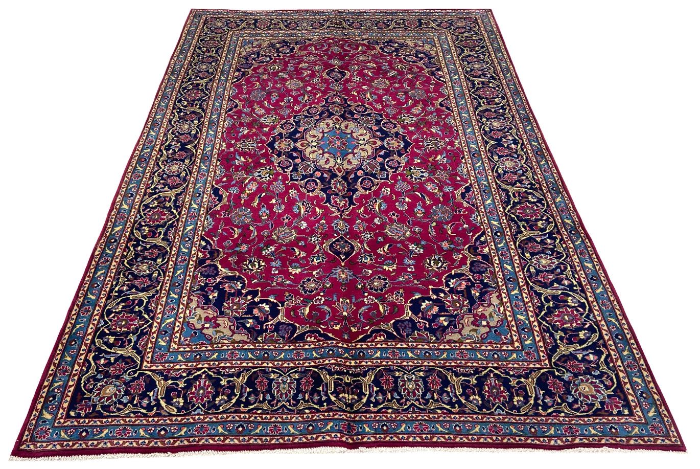 Handgeknüpfter Kashmar Perserteppich, 298 × 199 cm, Wolle