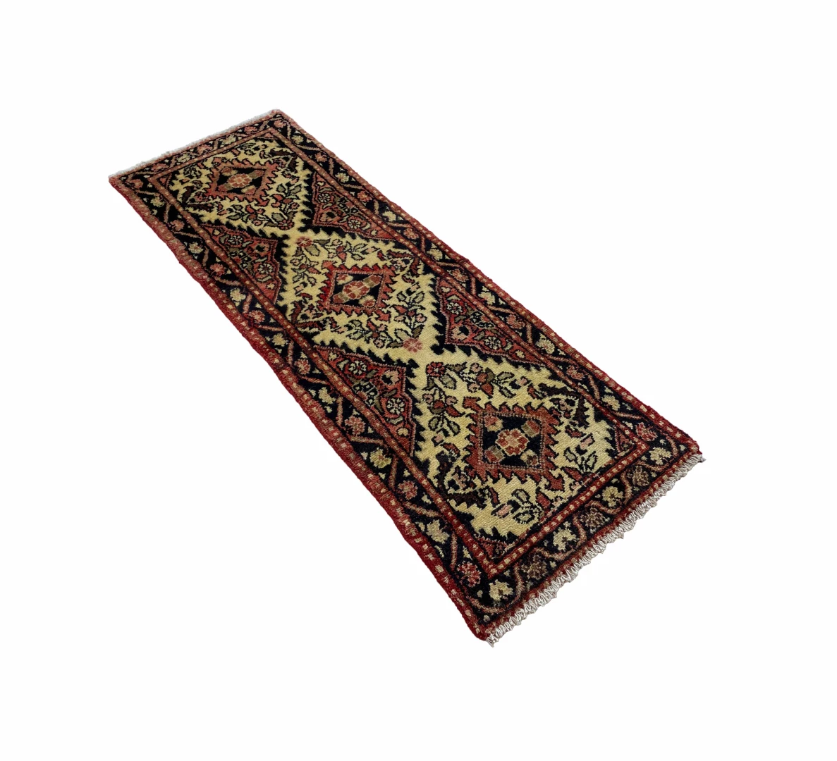 Handgeknüpfter Hamadan Perserteppich 145 × 53 cm