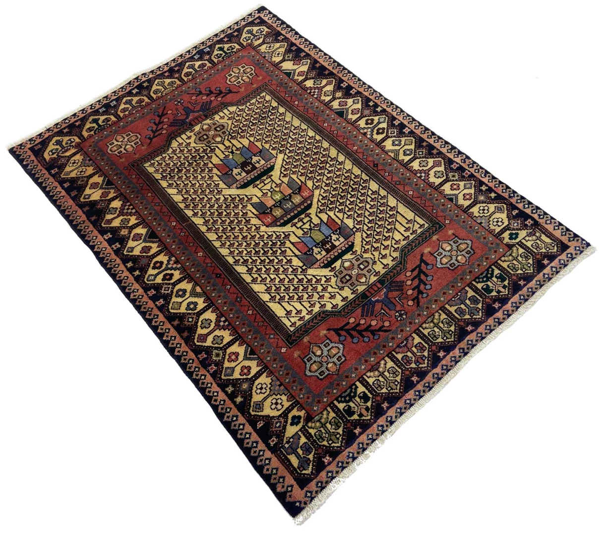 Hamadan Perserteppich aus Iran, 150 × 108 cm