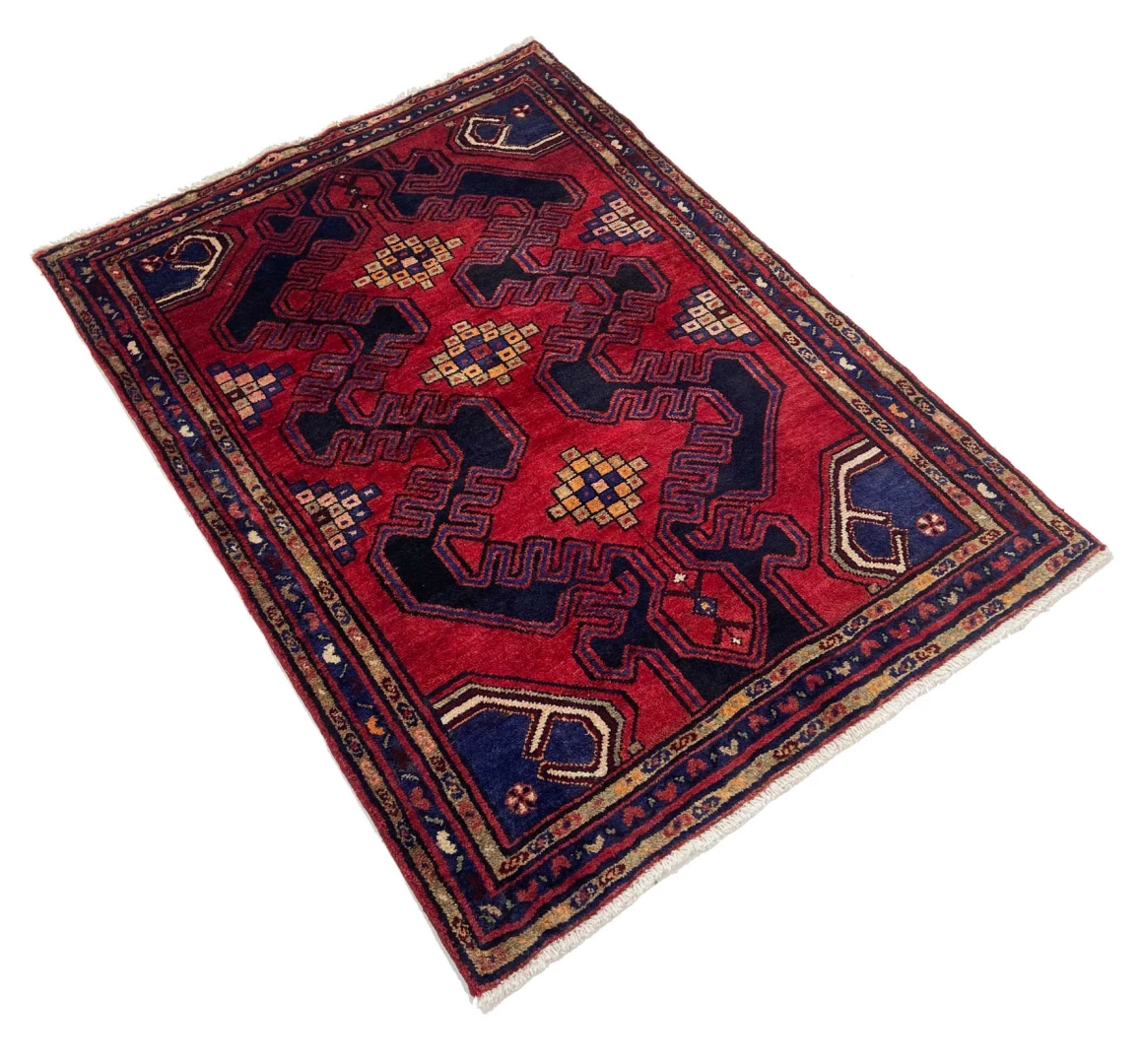 Hamadan Perserteppich 151 × 107 cm aus Wolle, handgeknüpft