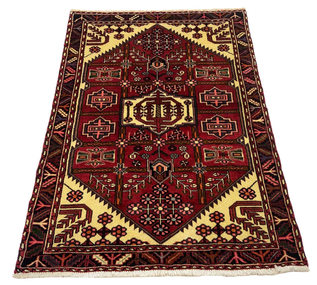 Hamadan Perserteppich 152 × 108 cm aus Wolle, handgeknüpft