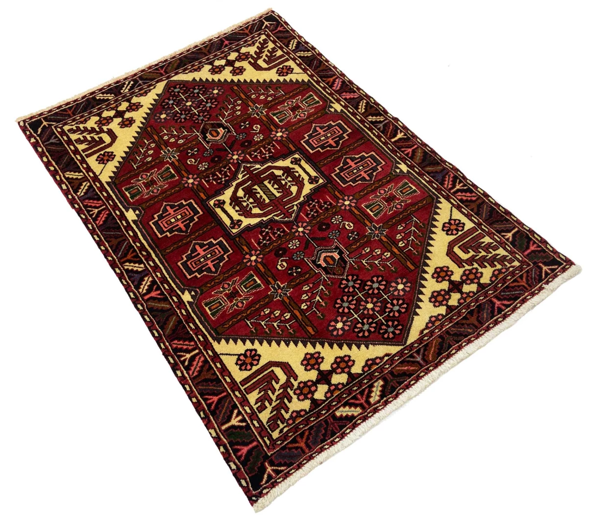 Hamadan Perserteppich 152 × 108 cm aus Wolle, handgeknüpft