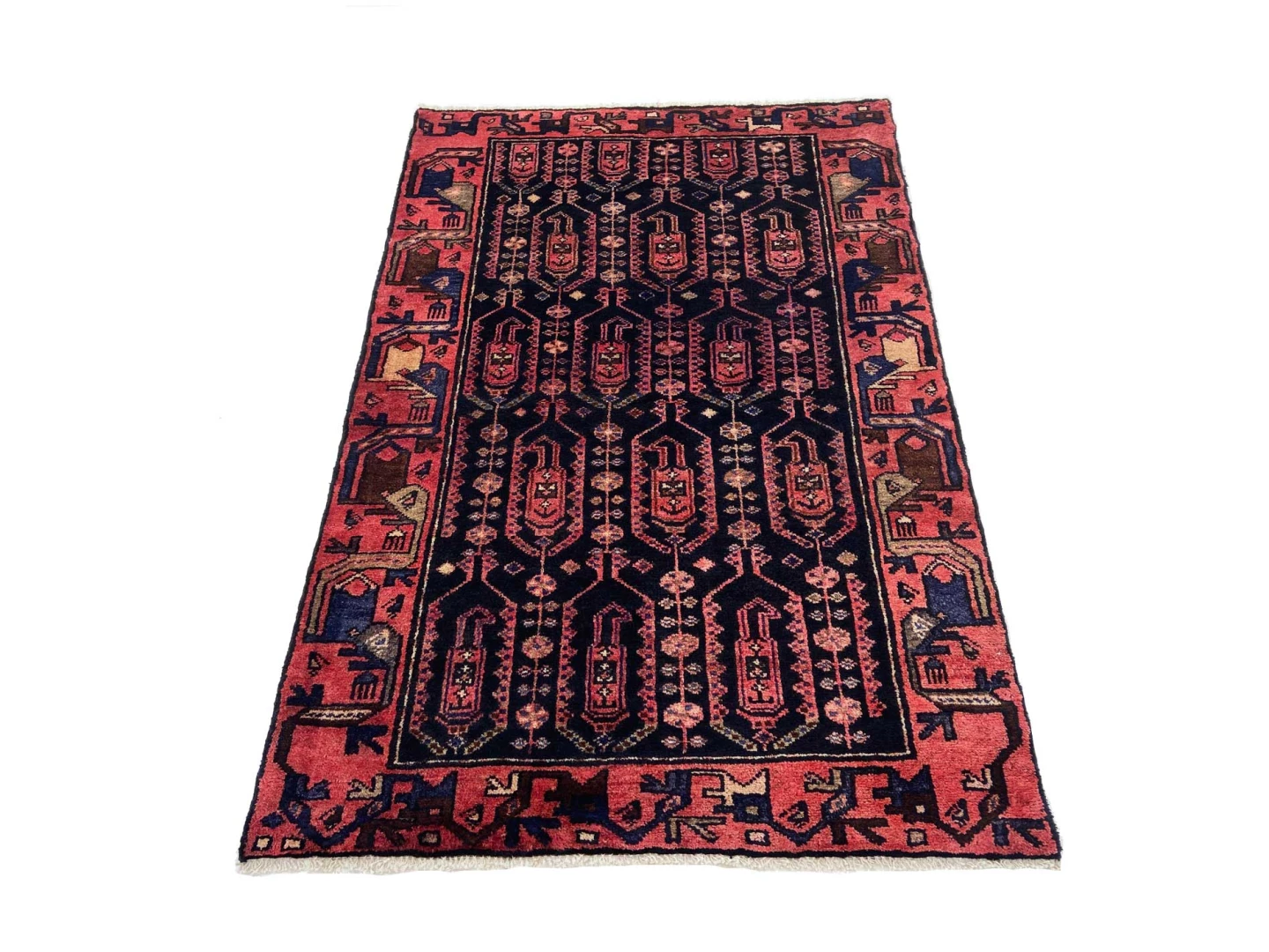 Hamadan Perserteppich 154 × 102 cm aus Wolle, handgeknüpft