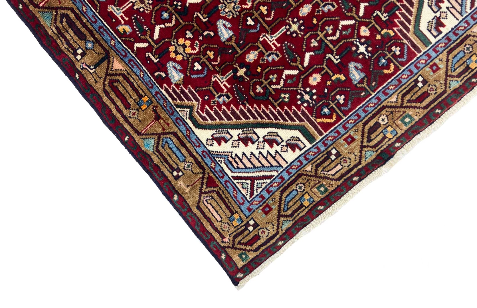 Hamadan Perserteppich 162 × 101 cm aus Wolle, handgeknüpft