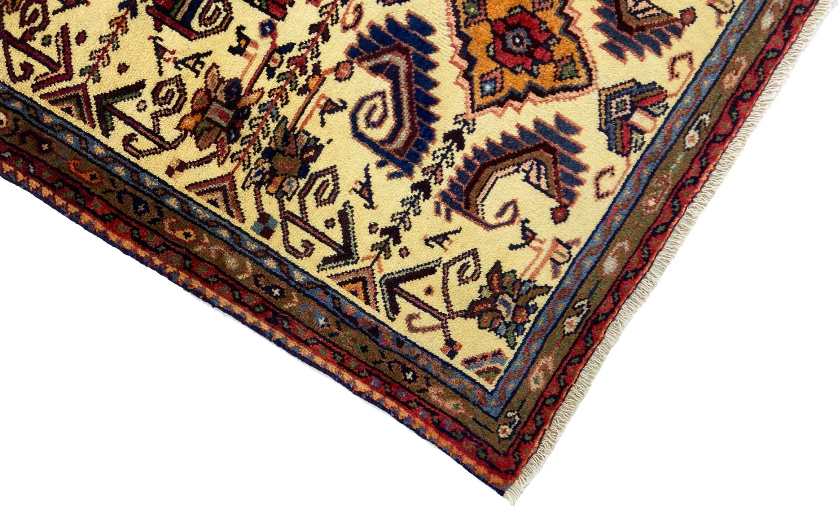 Hamadan Perserteppich 191 × 79 cm aus Wolle, handgeknüpft