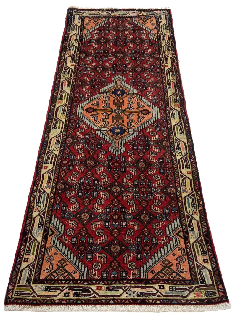 Hamadan Perserteppich 192 × 74 cm aus Wolle, handgeknüpft