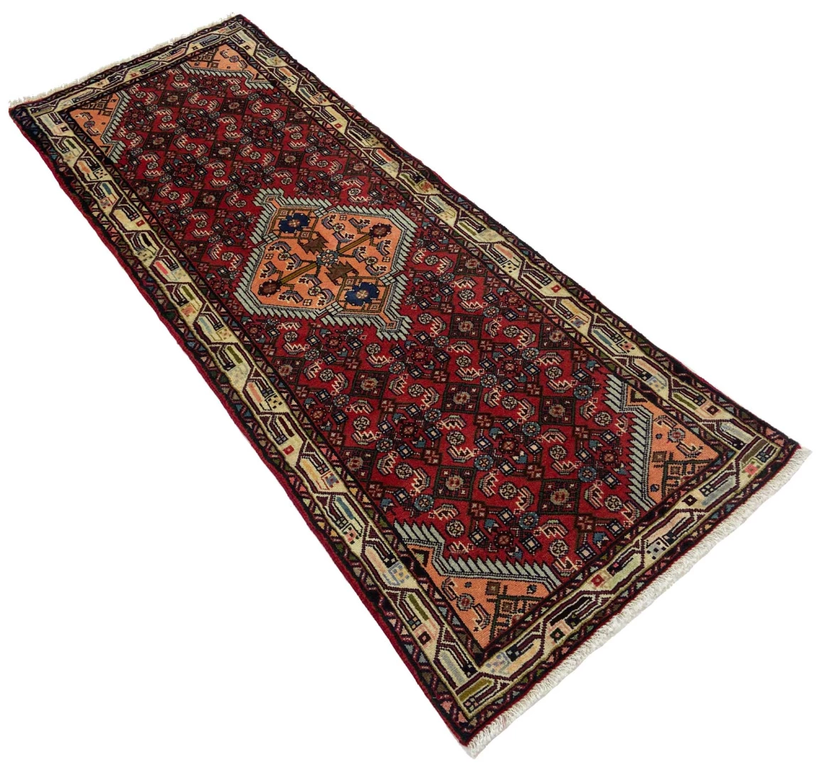 Hamadan Perserteppich 192 × 74 cm aus Wolle, handgeknüpft