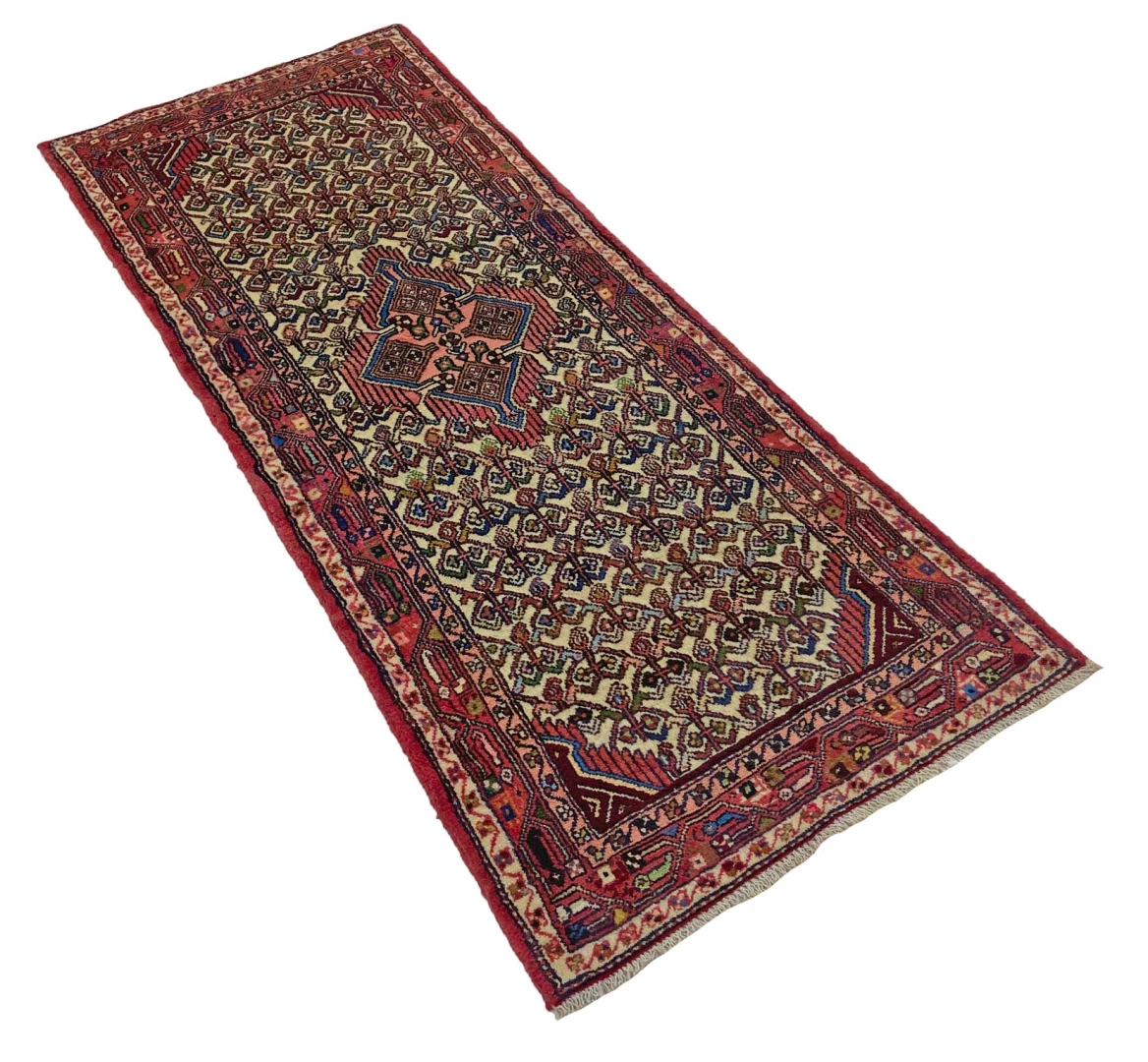 Handgeknüpfter Hamadan Perserteppich, 192 × 76 cm, Wolle