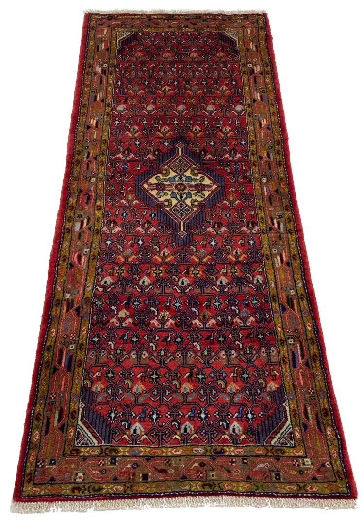 Handgeknüpfter Hamadan Perserteppich, 194 × 79 cm, Wolle