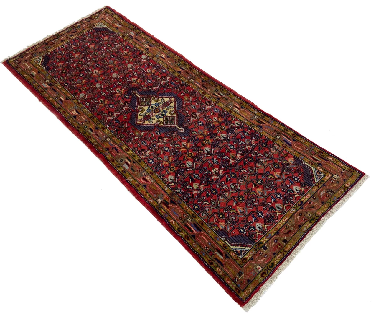 Handgeknüpfter Hamadan Perserteppich, 194 × 79 cm, Wolle