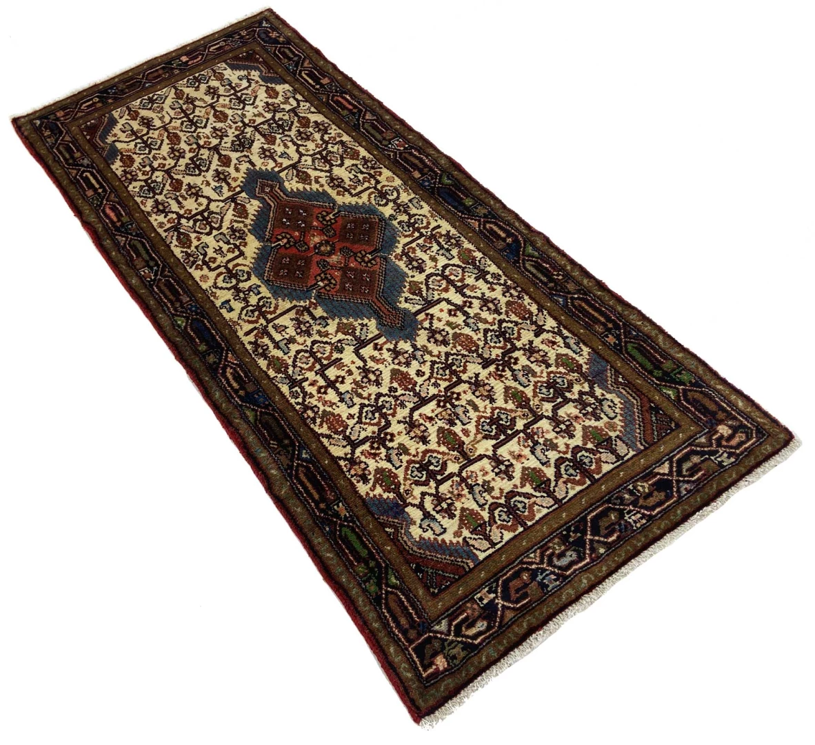Handgeknüpfter Hamadan Perserteppich, 196 × 86 cm, Wolle