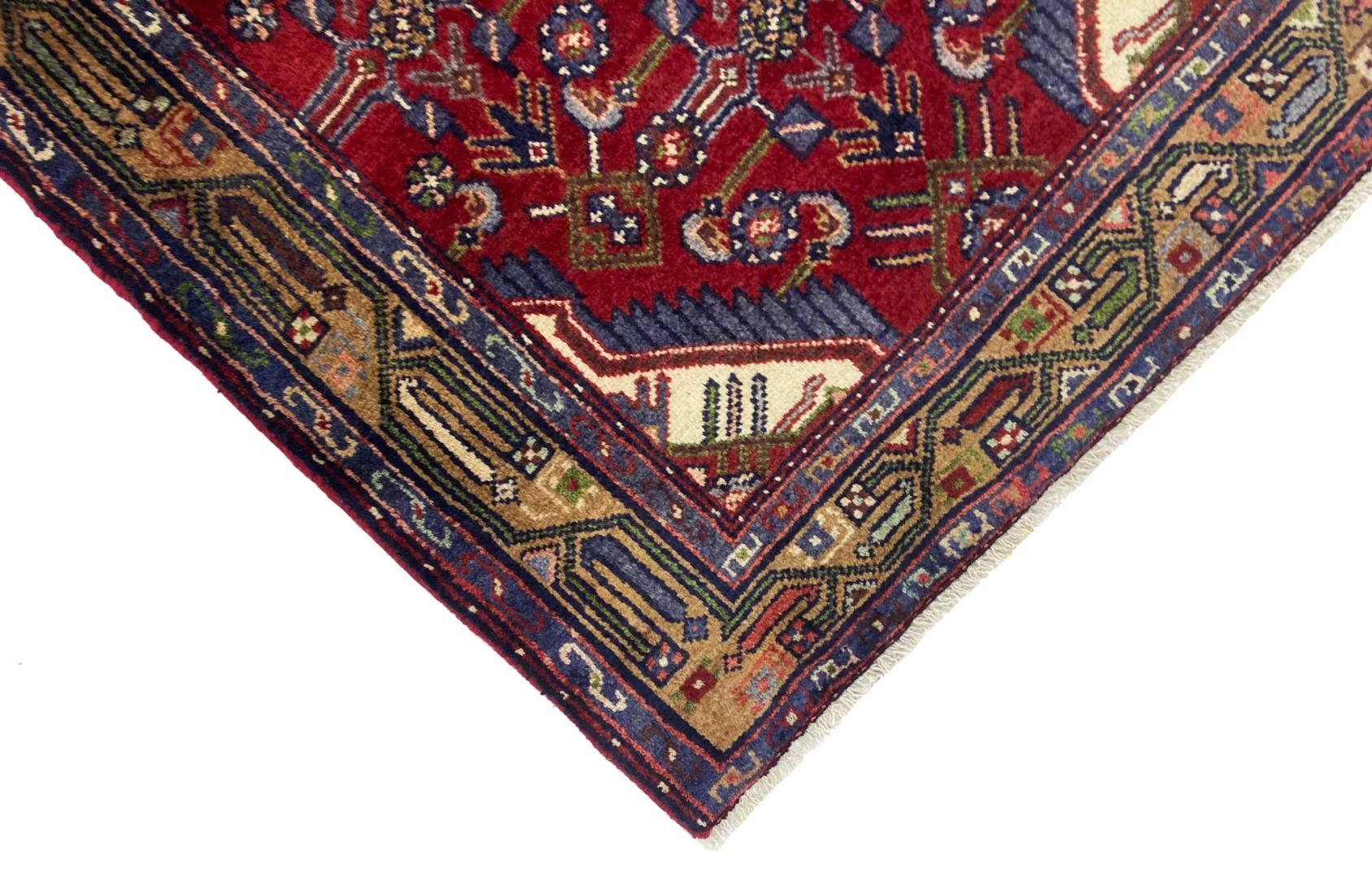 Handgeknüpfter Hamadan Perserteppich, 199 × 76 cm, Wolle