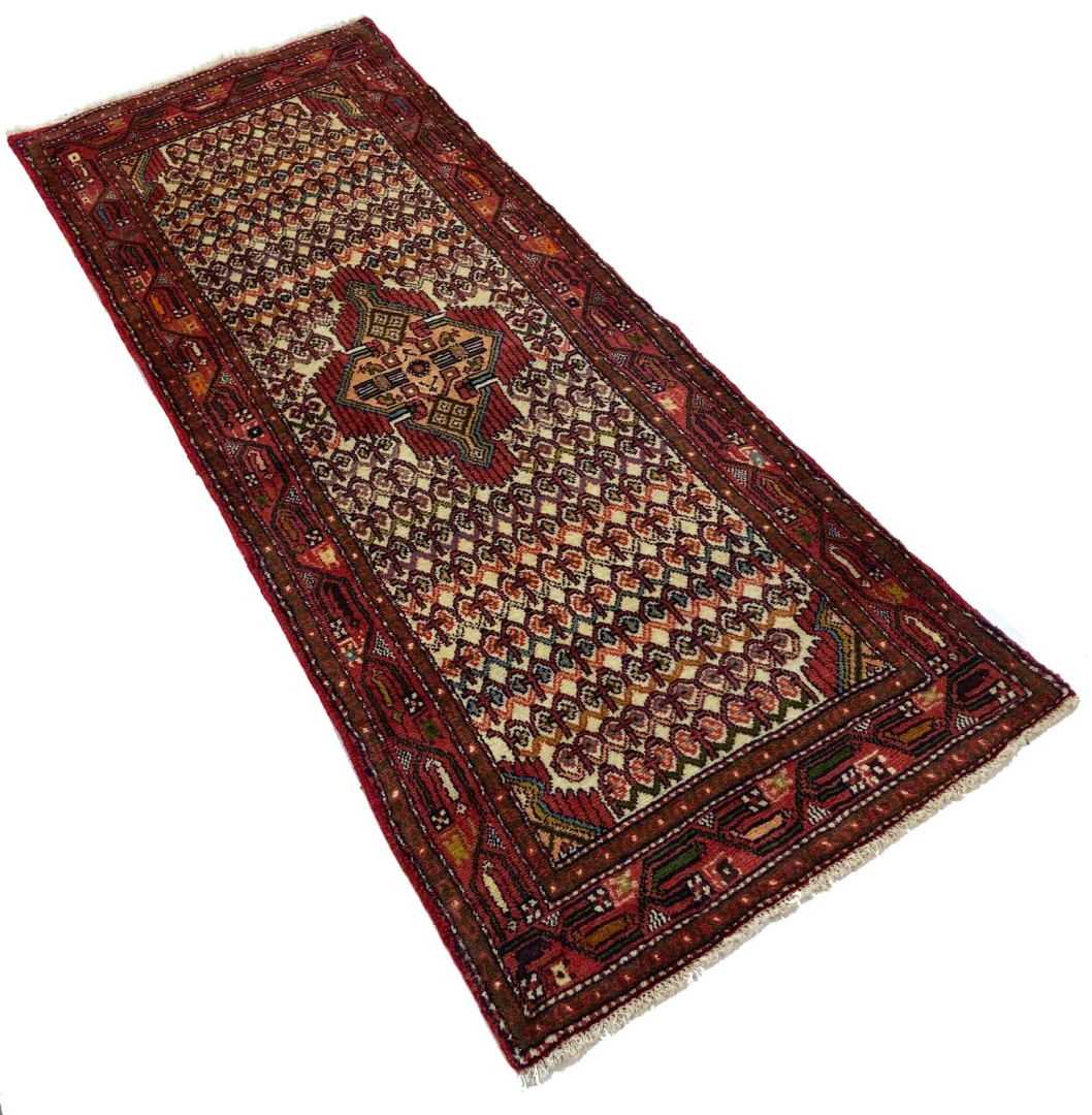 Hamadan Perserteppich 203 × 79 cm aus Wolle, handgeknüpft
