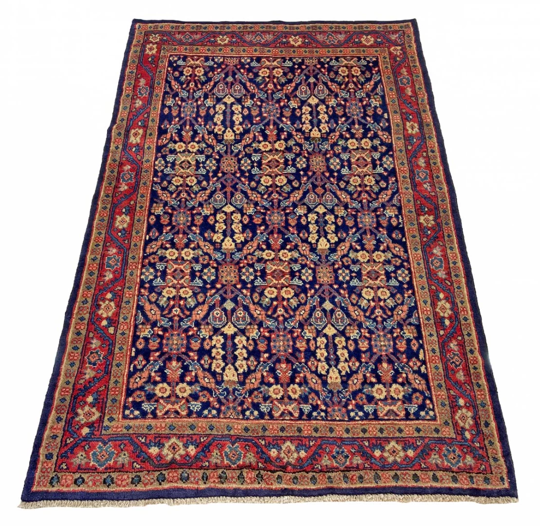 Handgeknüpfter Hamadan Perserteppich, 209 × 133 cm, Wolle