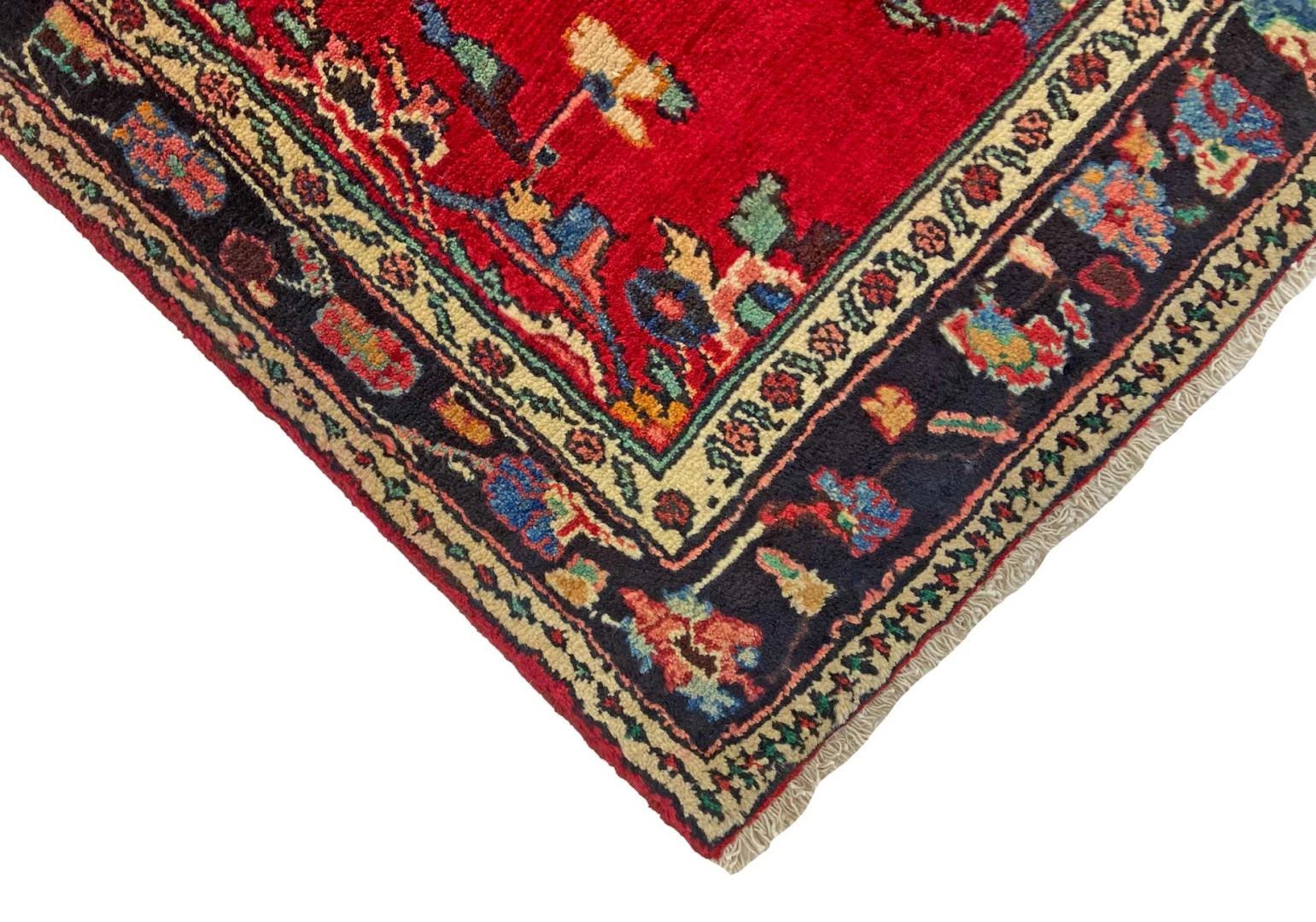 Hamadan Perserteppich 210 × 135 cm aus Wolle, handgeknüpft