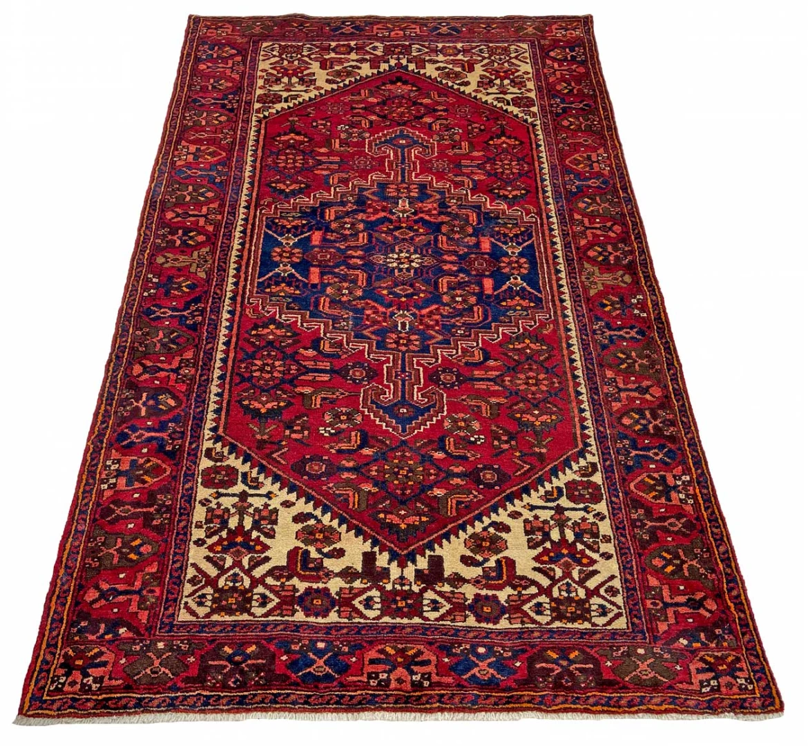 Handgeknüpfter Hamadan Perserteppich 212 × 129 cm
