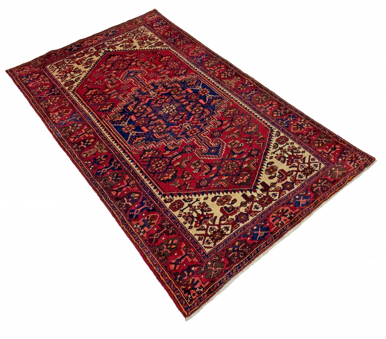 Handgeknüpfter Hamadan Perserteppich 212 × 129 cm