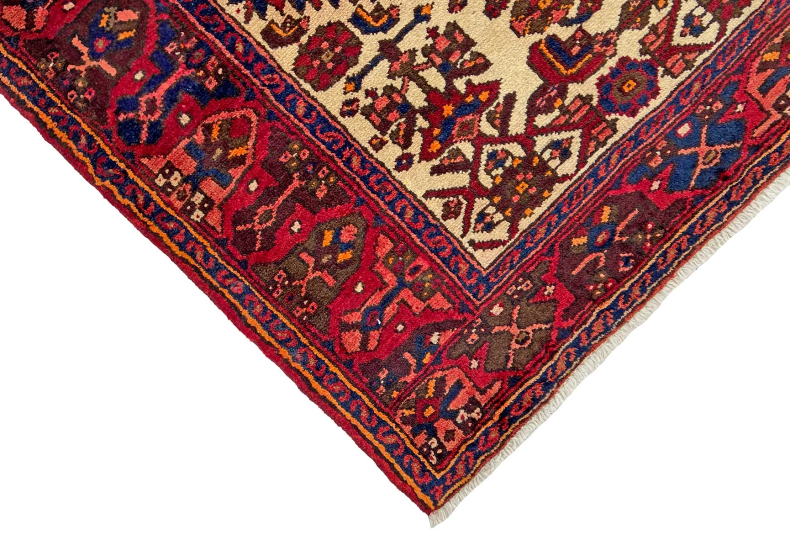 Handgeknüpfter Hamadan Perserteppich 212 × 129 cm