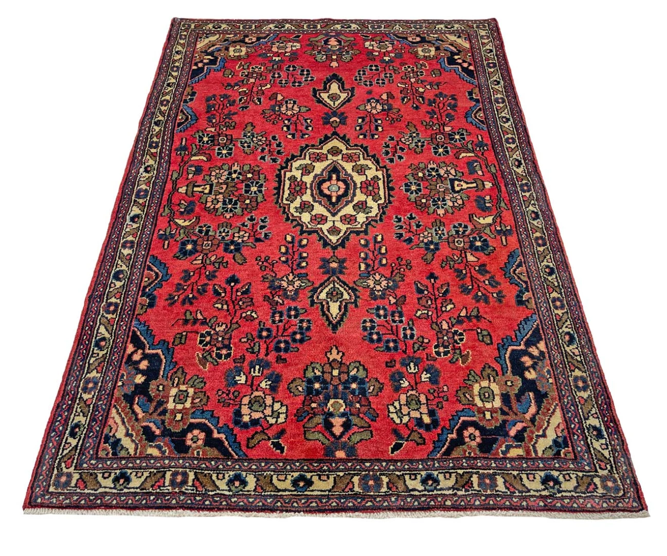 Handgeknüpfter Hamadan Perserteppich, 212 × 141 cm, Wolle
