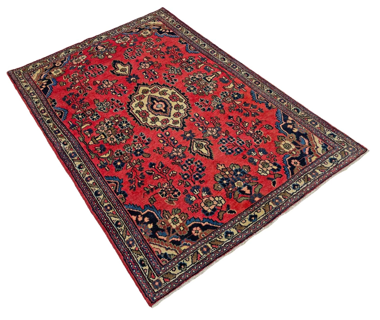 Handgeknüpfter Hamadan Perserteppich, 212 × 141 cm, Wolle