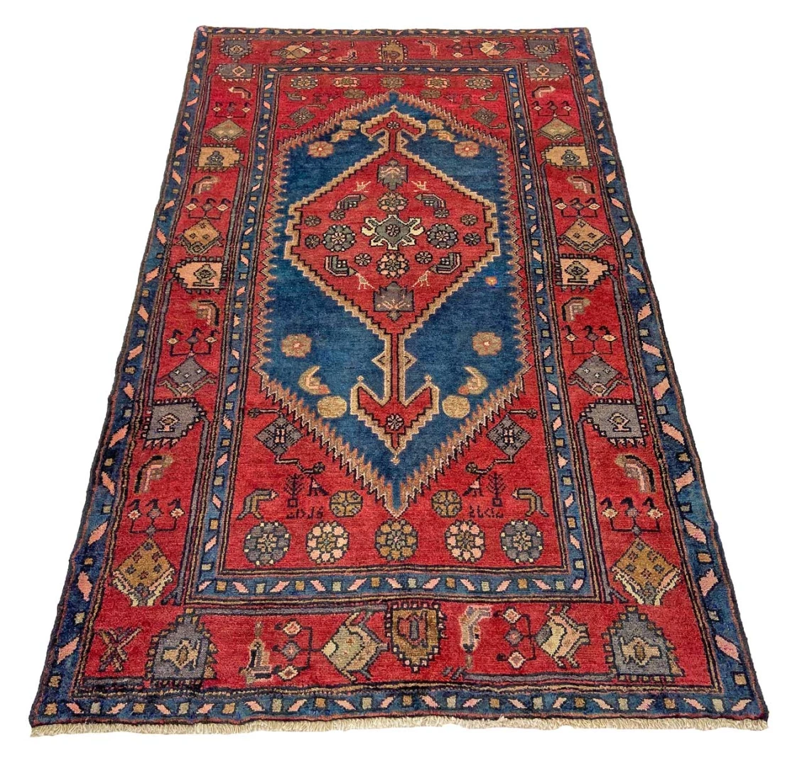 Hamadan Perserteppich aus Iran, 212 × 130 cm