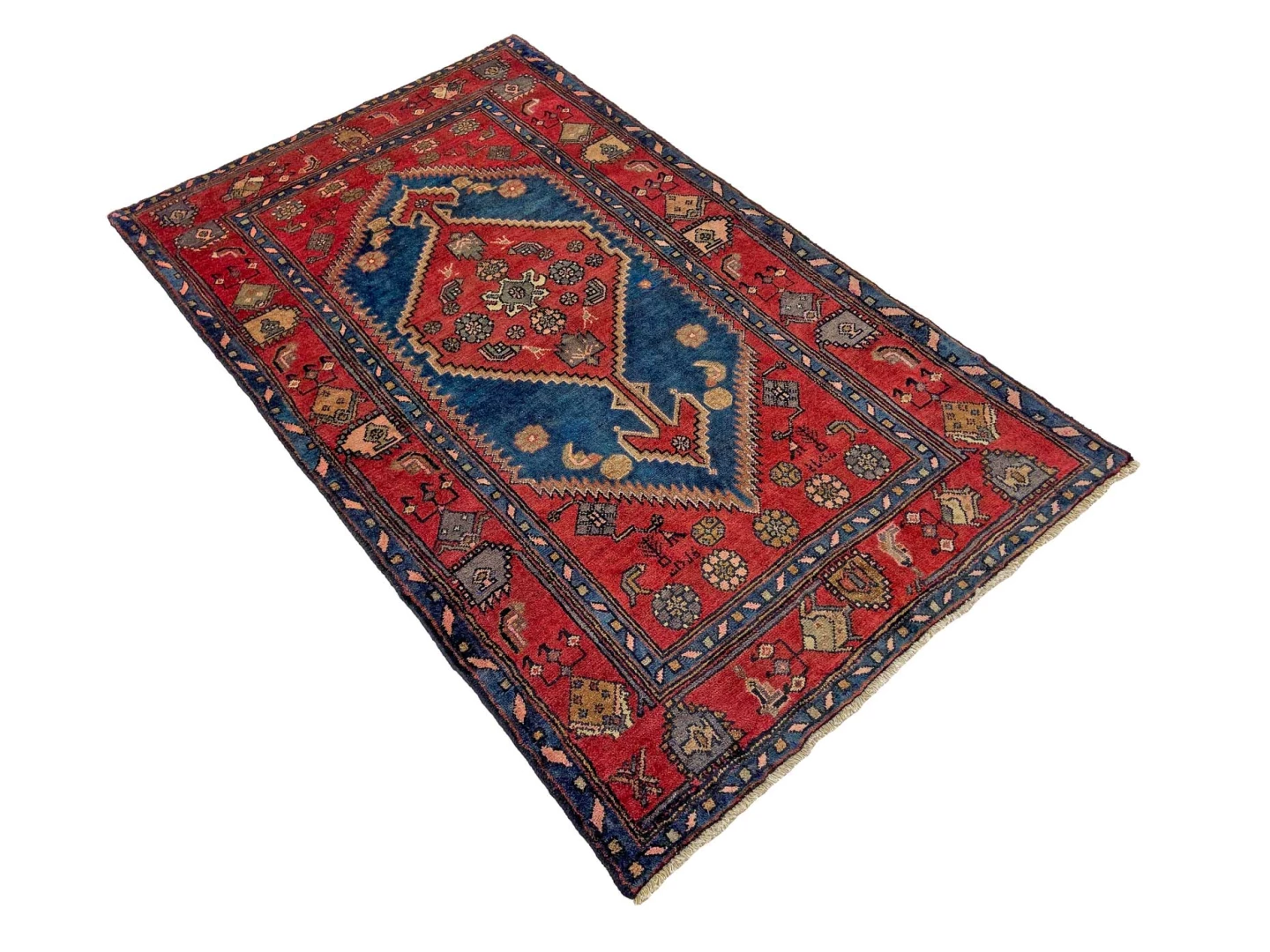 Hamadan Perserteppich aus Iran, 212 × 130 cm