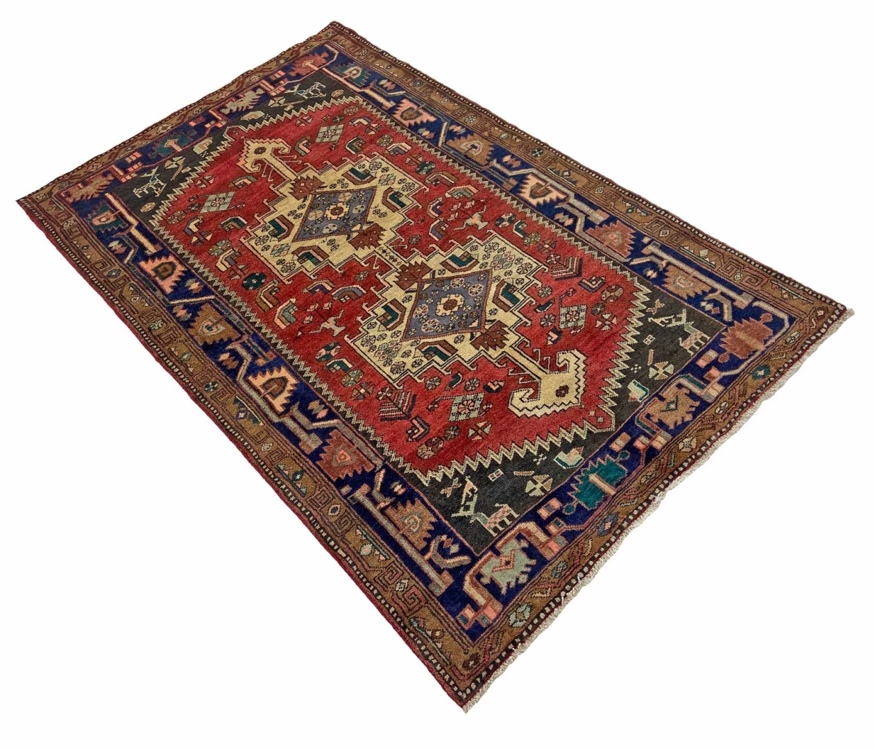 Hamadan Perserteppich 218 × 137 cm aus Wolle, handgeknüpft